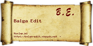 Balga Edit névjegykártya
